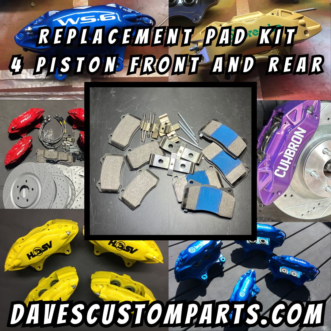 4 Piston Caliper Brake Pad Kit Front And Rear
