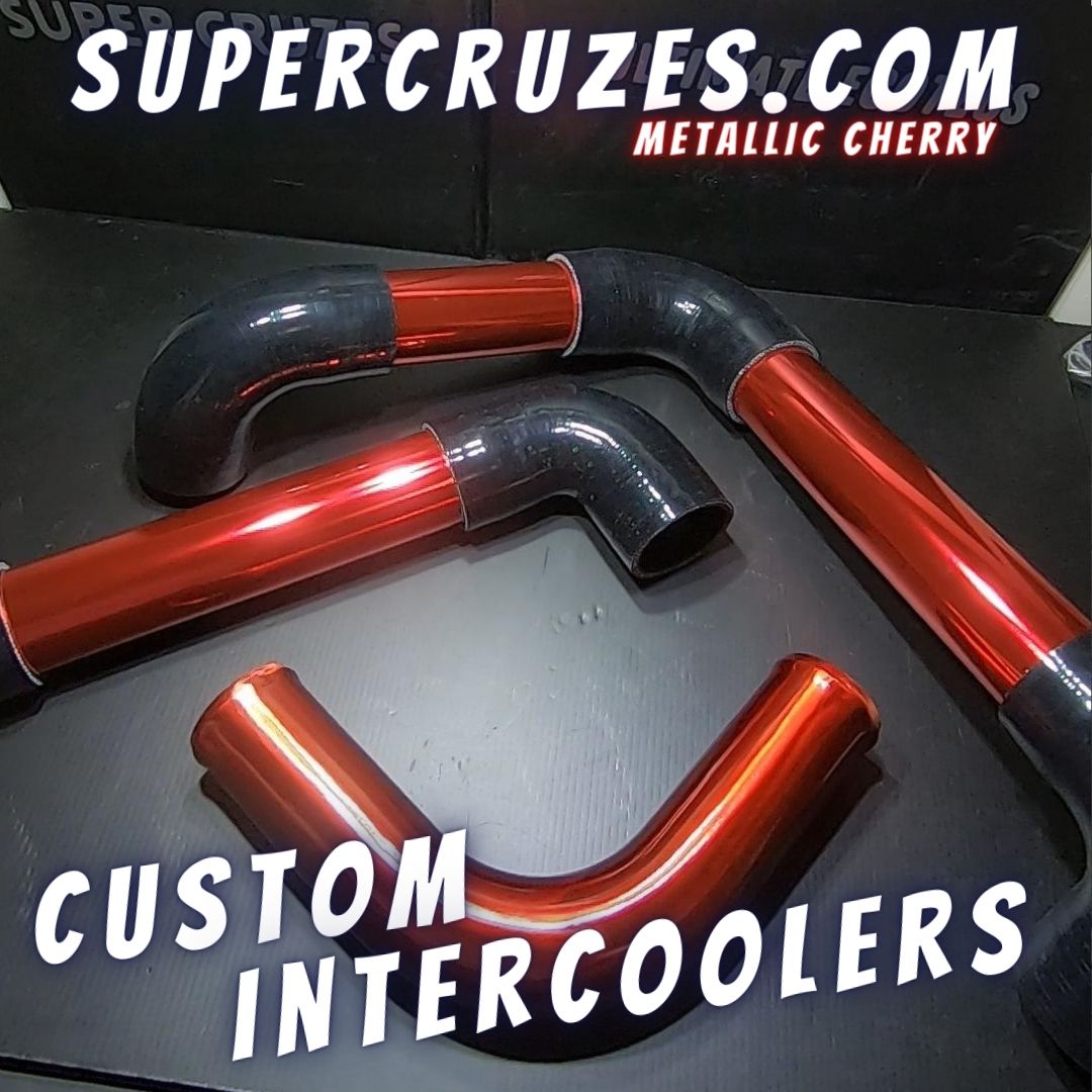 Custom metallic red cruze intercooler