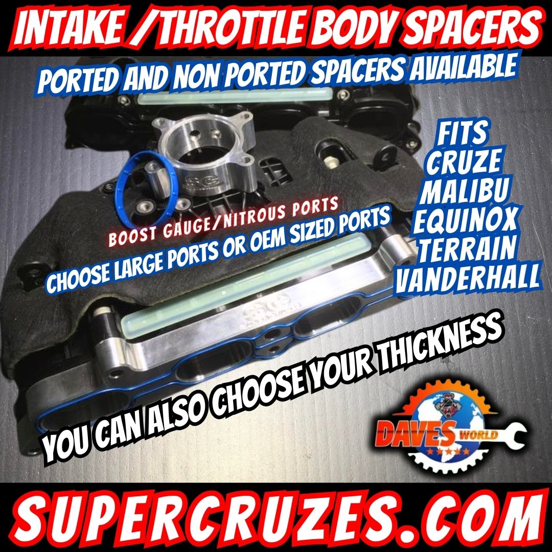 Throttle body and intake manifold spacers 1.4 and 1.5 engines