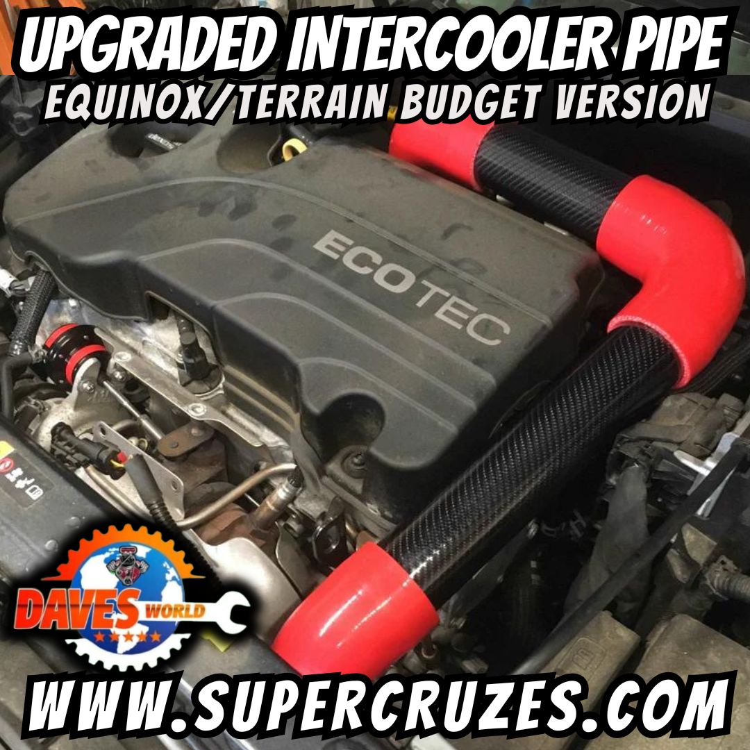 CRUZE/Equinox/Malibu & Terrain upgraded intercooler pipe. Gets rid of plastic pipe in the engine bay.