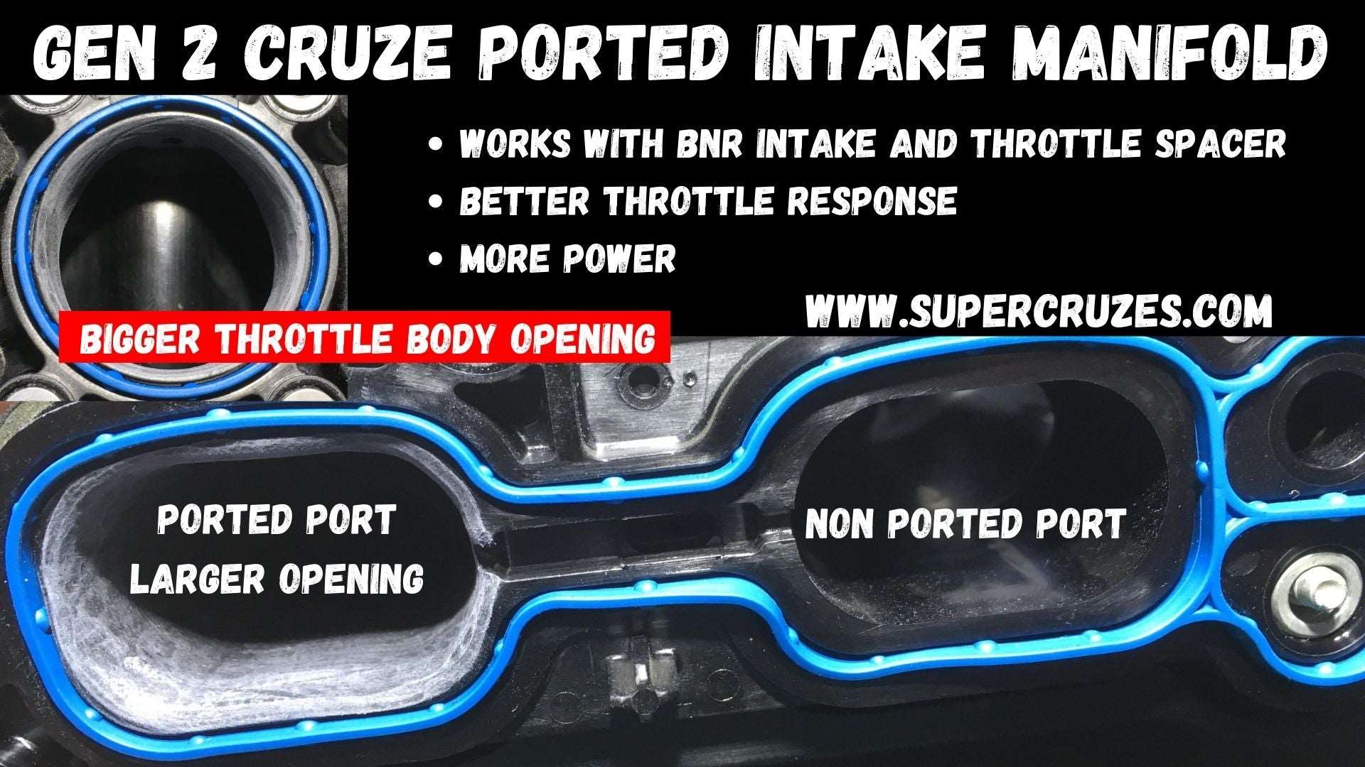 2016-2019 CRUZE MALIBU Ported Intake Manifold