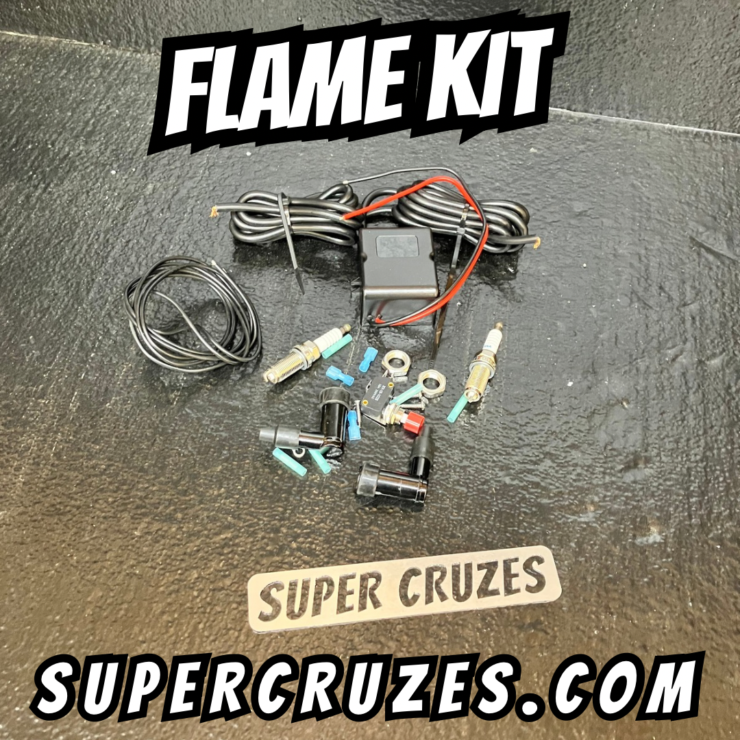Exhaust flame thrower kit