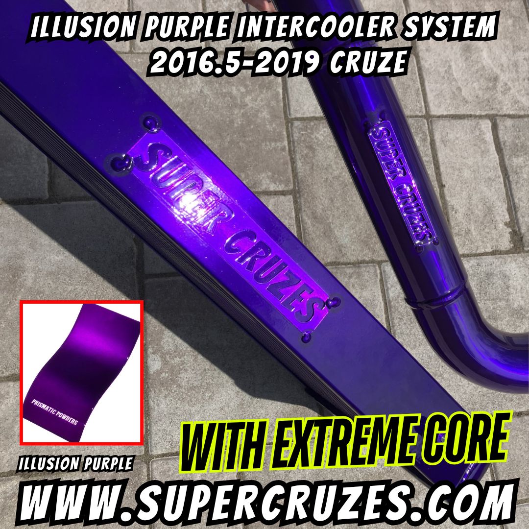 Intercooler system for the 2016-2019 CRUZE / Illusion Purple Powder coated
