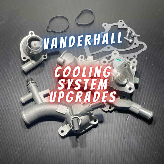 Experience improved performance and durability with Vanderhall 1.4 Aluminum cooling system upgrades. With a rugged aluminum construction and advanced cooling technology, the system boosts heat dissipation, provides efficient protection against overheating, and ensures long-lasting service.  This kit will change the plastic parts attached to the engine over to aluminum. The plastic OEM parts are known to crack open over time. Avoid being stranded on the side of the road with these great aluminum upgrades.