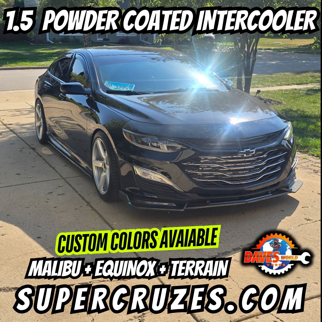 Malibu Equinox Terrain Custom Powder Coated 1.5  Intercooler System