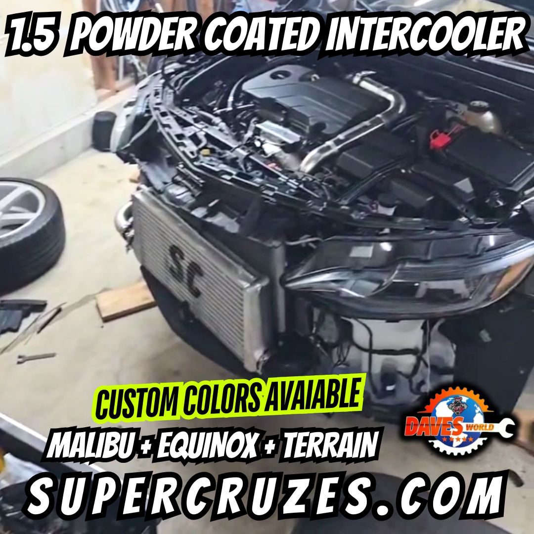 Malibu Equinox Terrain Custom Powder Coated 1.5  Intercooler System