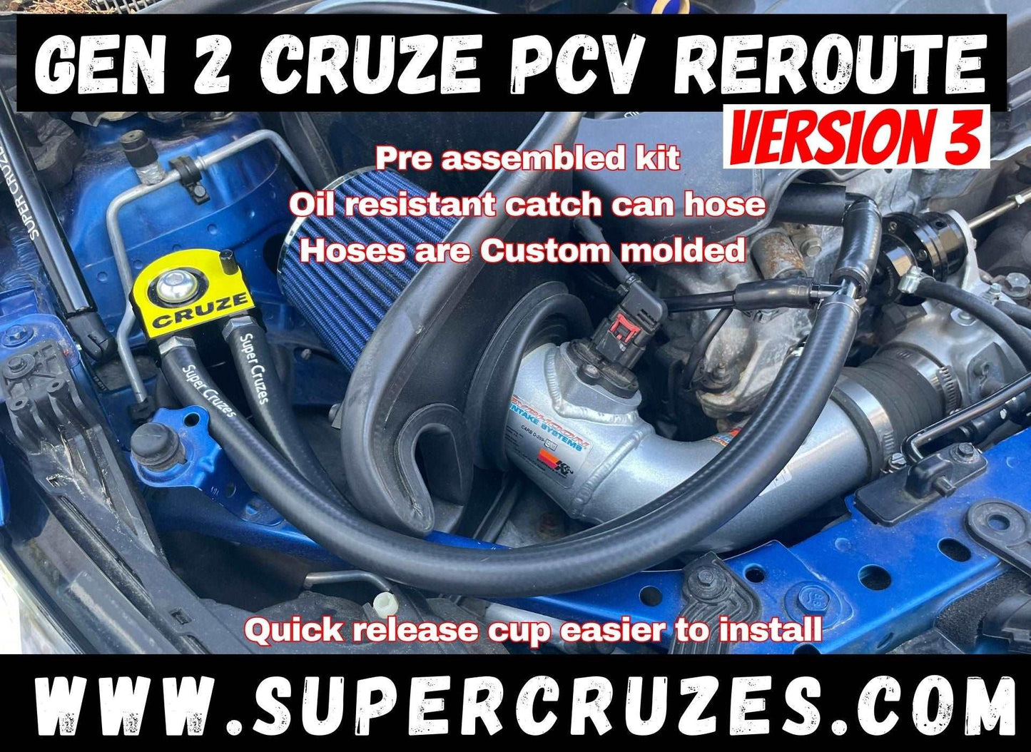 2016 - 2019 CRUZE Catch Can With PCV Fix