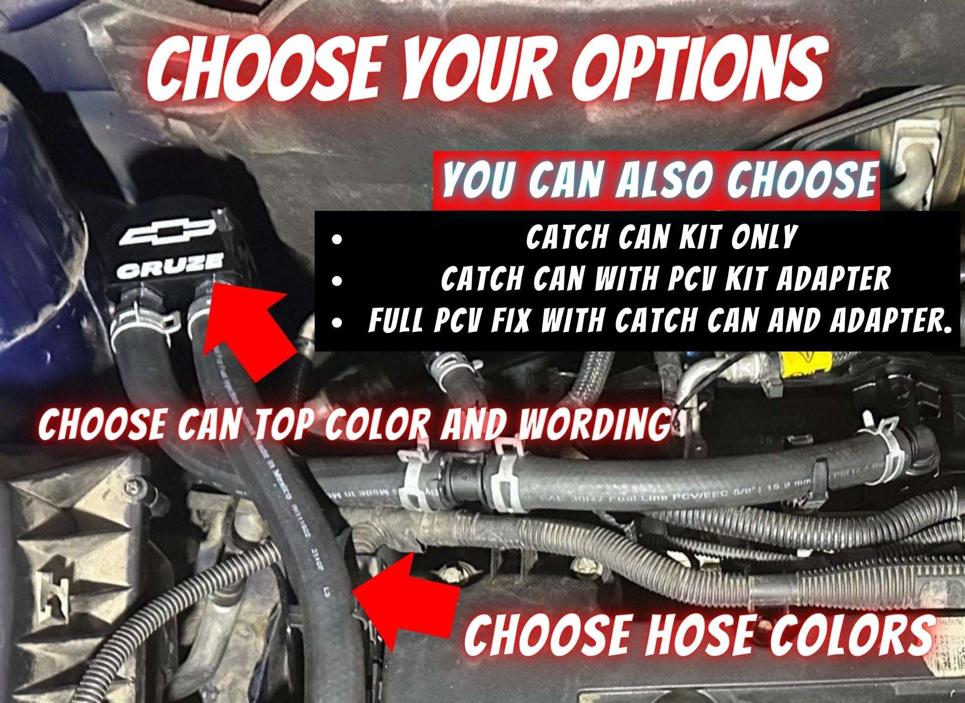 PCV FIX kits GM 1.4 CRUZE Sonic Trax Vanderhall