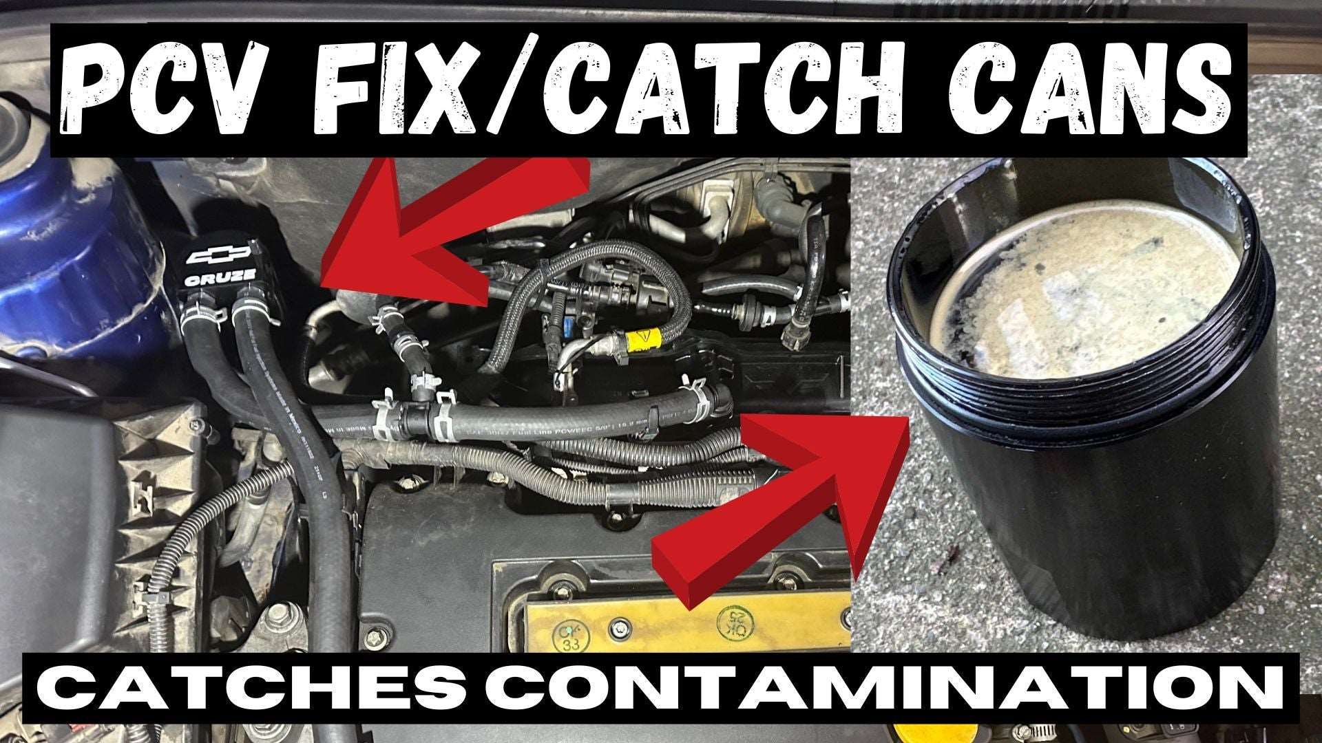 Ported intake manifold with PCV fix and catch can system 2010-2016 CRUZE