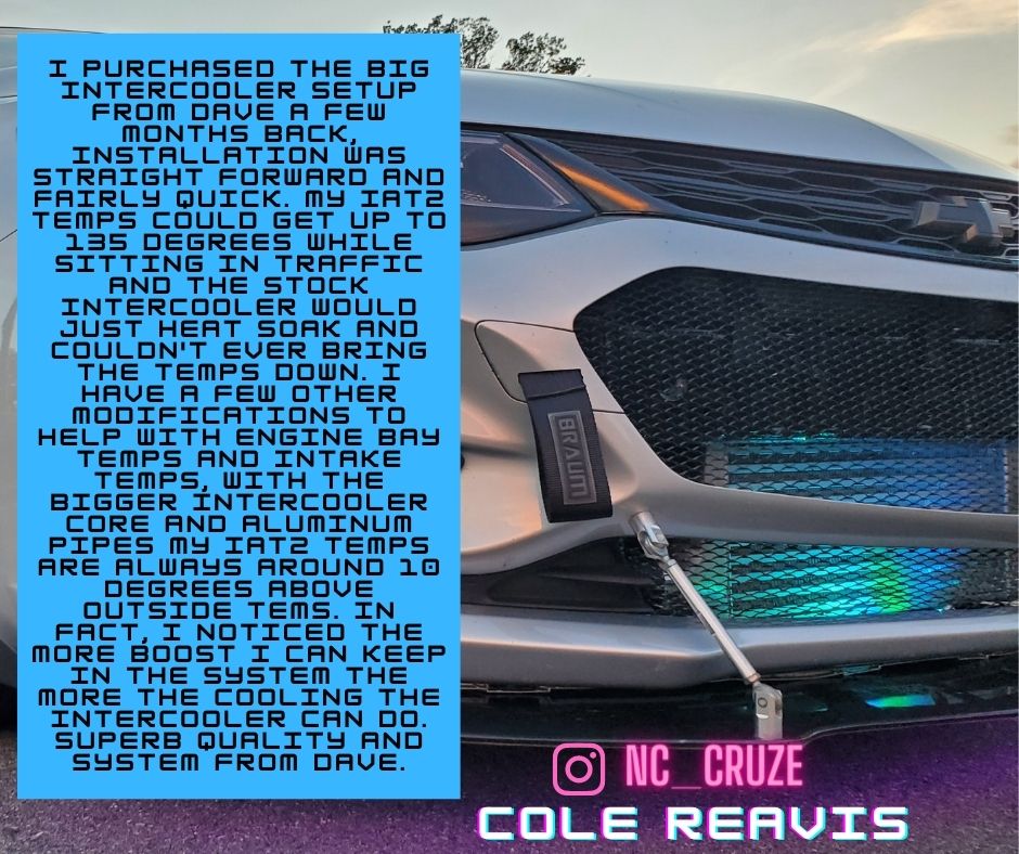 2016-2019 CRUZE intercooler upgrade