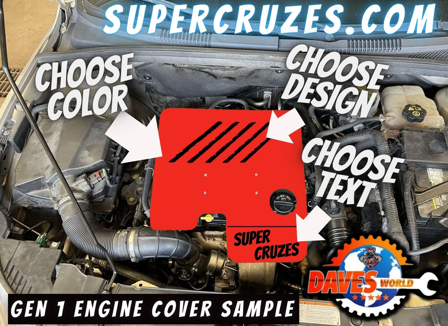 2010 and up CRUZE SONIC TRAX engine covers