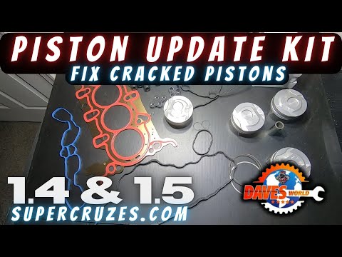 fix my cruze engine cracked piston equinox and Malibu too Piston update kit