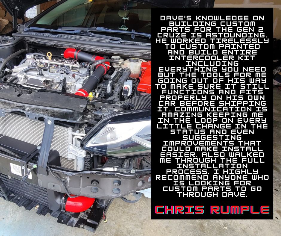 2016-2019 CRUZE intercooler upgrade