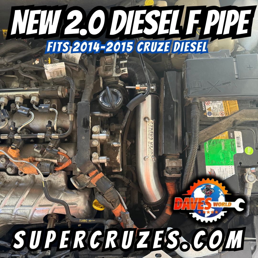 2010-2016.5 CRUZE Intercooler F Pipe upgrade