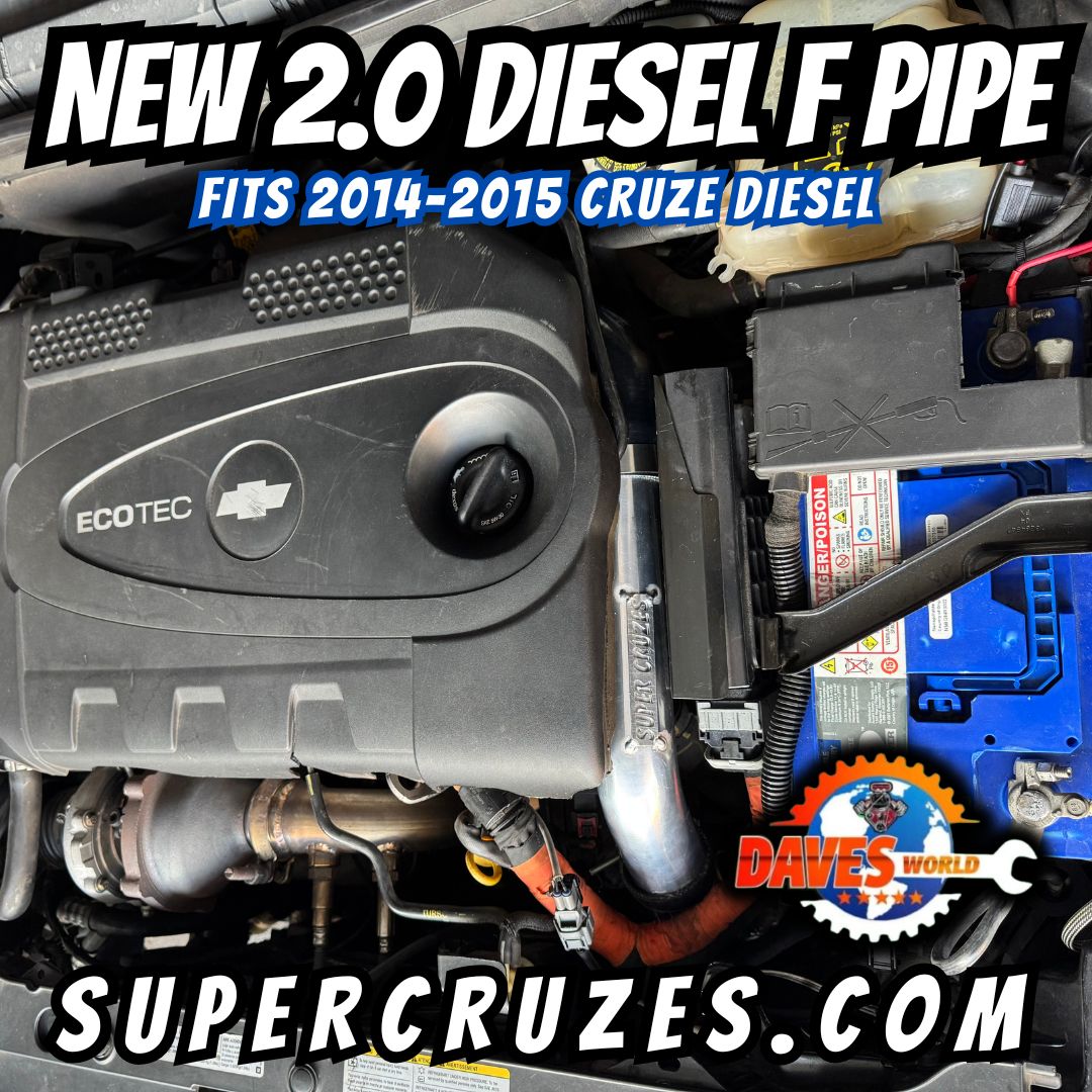 2010-2016.5 CRUZE Intercooler F Pipe upgrade