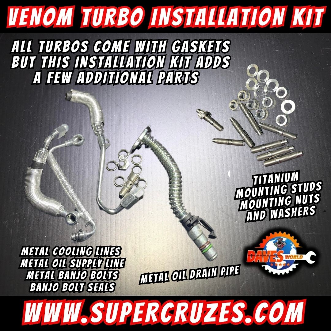 Venom Turbocharger 1.4 CRUZE Sonic Trax upgrades 2010 and up