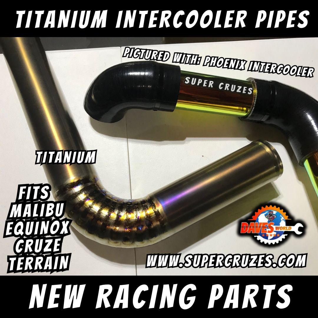 Titanium intercooler pipes Replaces OEM pipes - Cruze-Malibu-Equinox-Terrain