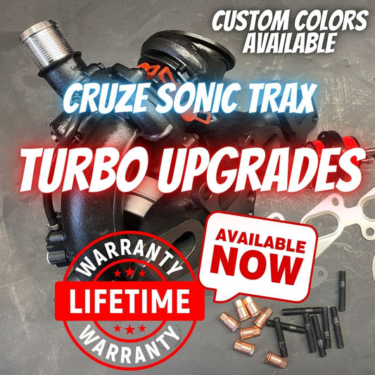 This is a turbo upgrade for any 1.4 powered Cruze , Sonic, or Trax. This turbocharger is brought to you by David from Dave's World the owner of www.davescustomparts.com