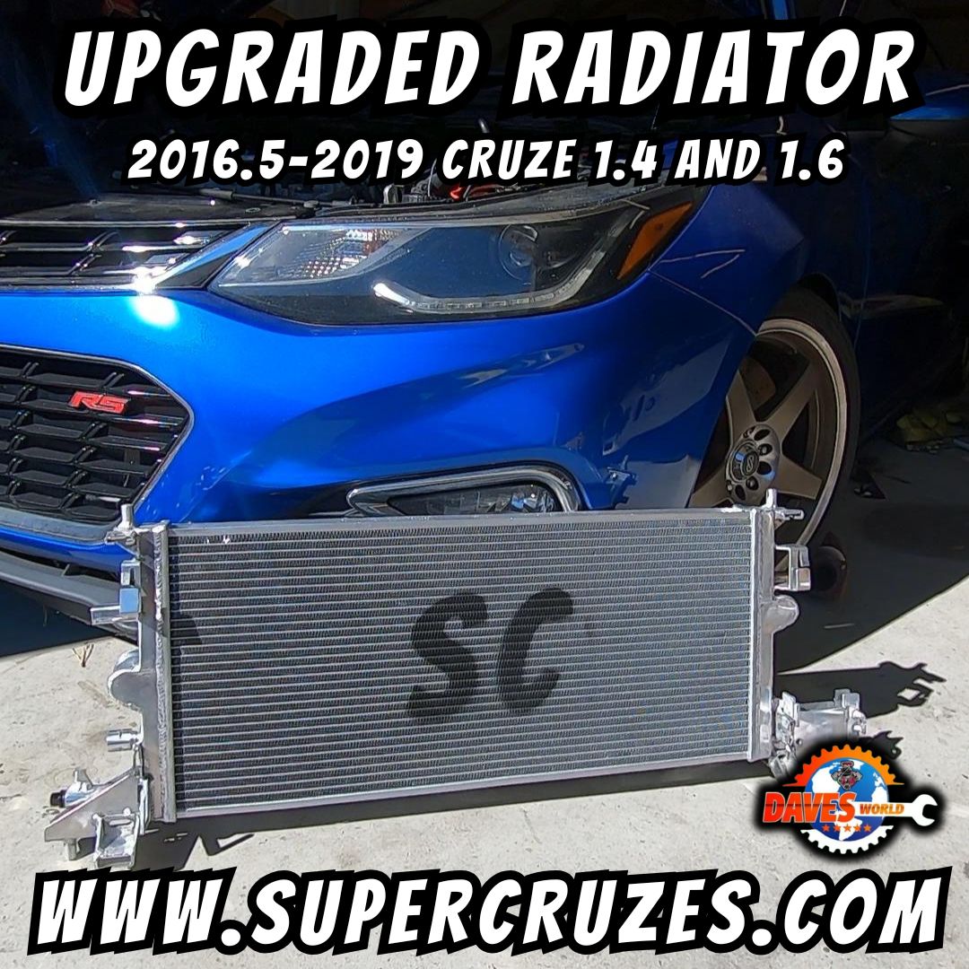 2016.5-2019 Cruze Upgraded Radiator 3 Row Race Core Gas And Diesel Ava ...