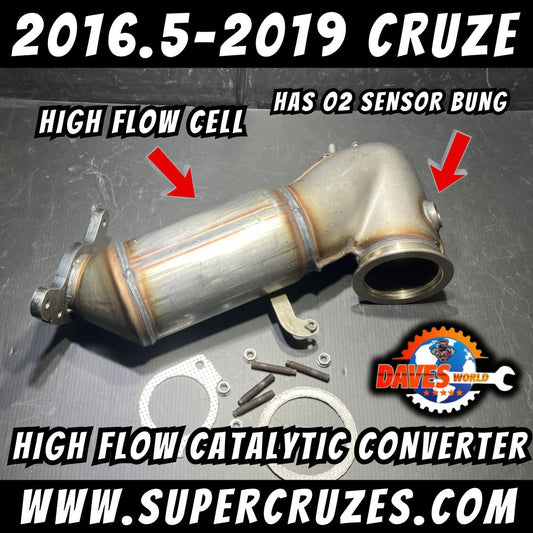 Cruze Catalytic Converter High flow and OEM flow
