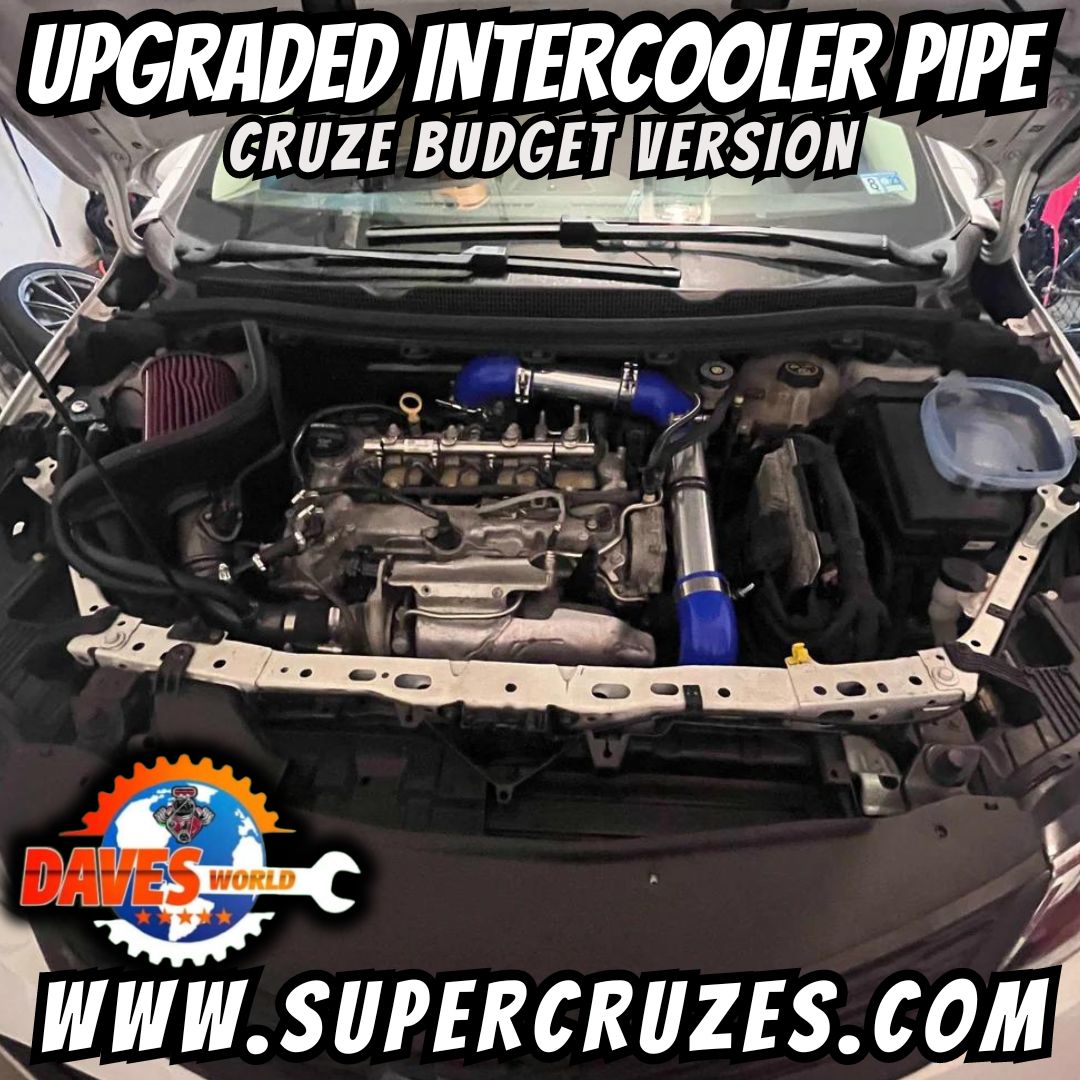 CRUZE/Equinox/Malibu & Terrain upgraded intercooler pipe. Gets rid of plastic pipe in the engine bay.