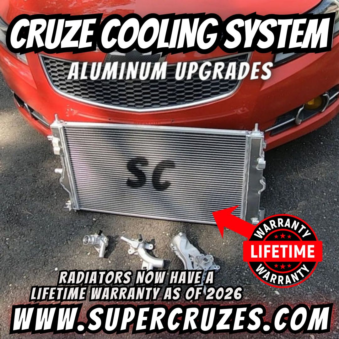 2010-2016 CRUZE aluminum 3 row radiator and cooling system upgrades