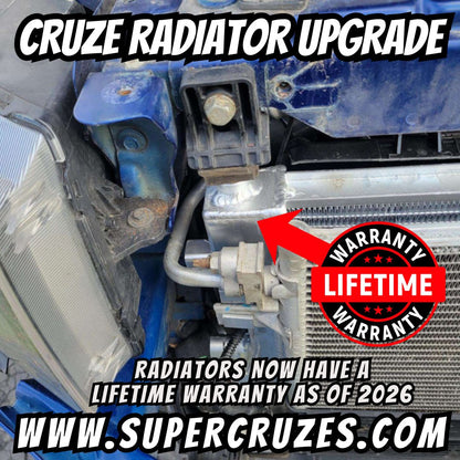 2010-2016 CRUZE aluminum 3 row radiator and cooling system upgrades