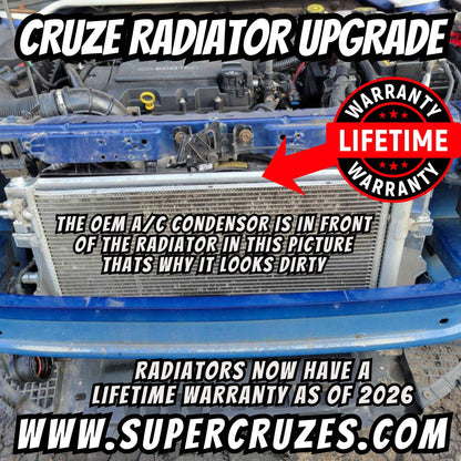 2010-2016 CRUZE aluminum 3 row radiator and cooling system upgrades