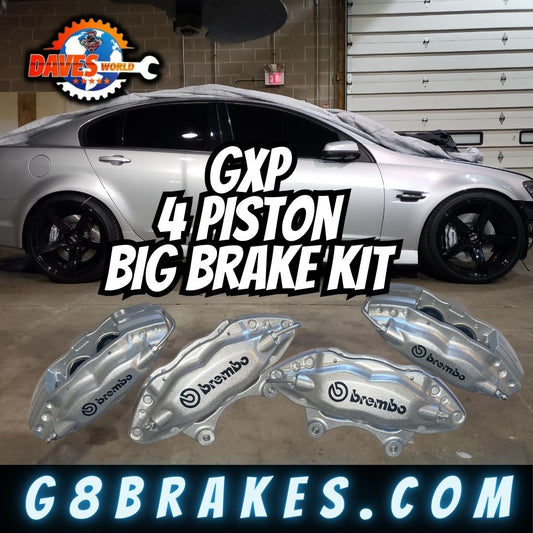 2008-2009 Pontiac G8 GXP Front And Rear Silver Brake Upgrade