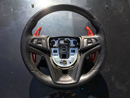 Custom steering wheels with paddle shifters.