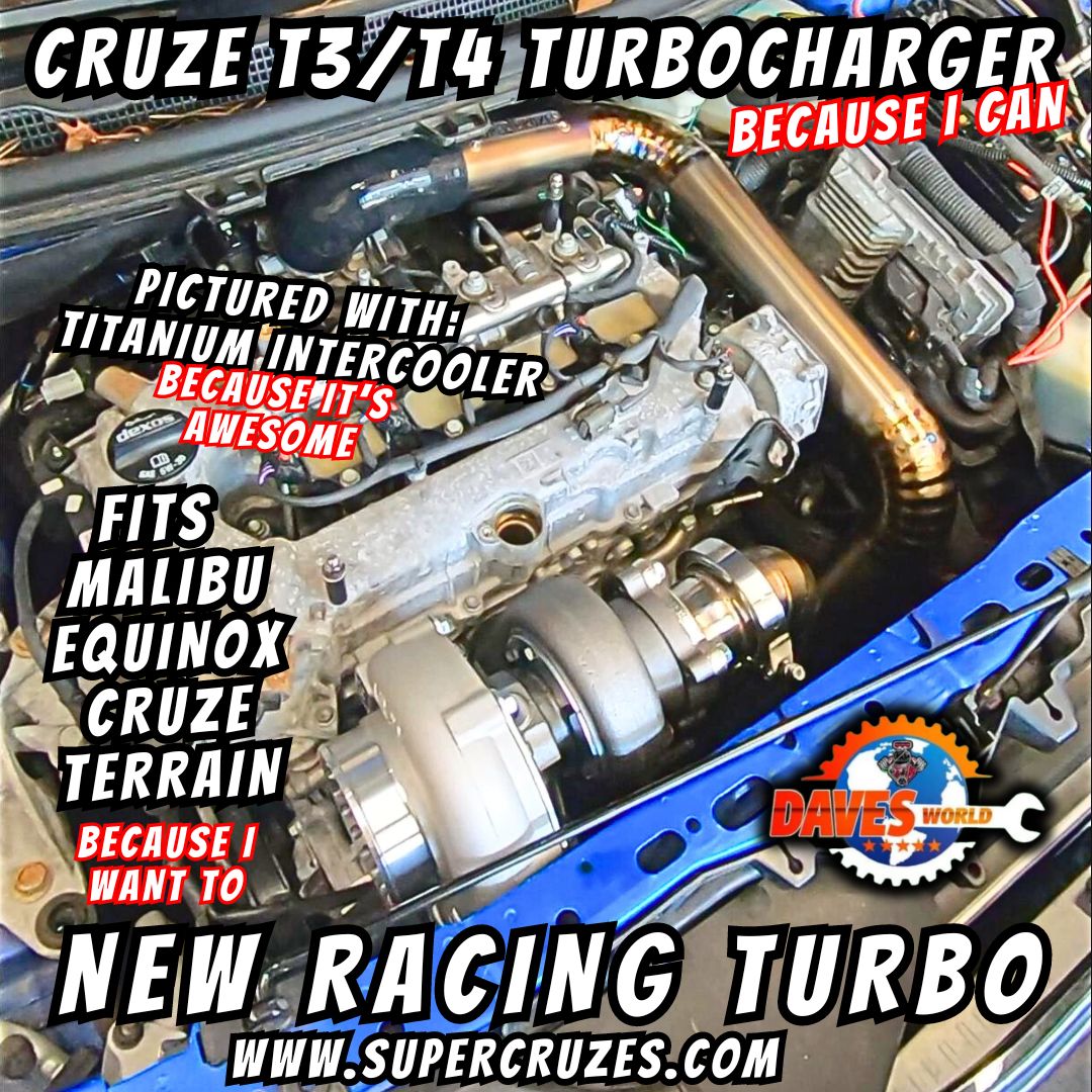 Cruze T3 and T4 Garret Turbochargers