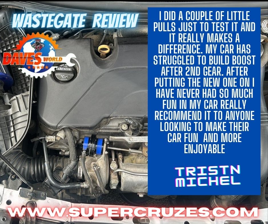 2016-2019 CRUZE Wastegate upgrade fix P0299