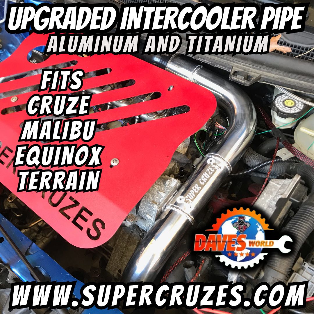 CRUZE/Equinox/Malibu & Terrain upgraded intercooler pipe. Gets rid of plastic pipe in the engine bay.