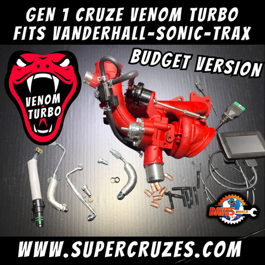 1.4 CRUZE Sonic Trax turbo upgrades 2010 and up Budget Venom Turbo