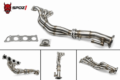 SPDZ1 K24 High-Flow Tri-Y Header with High-Flow Connection Pipe | 2002-2006 Honda CR-V RD4 & 2003-2011 Honda Element | K24
